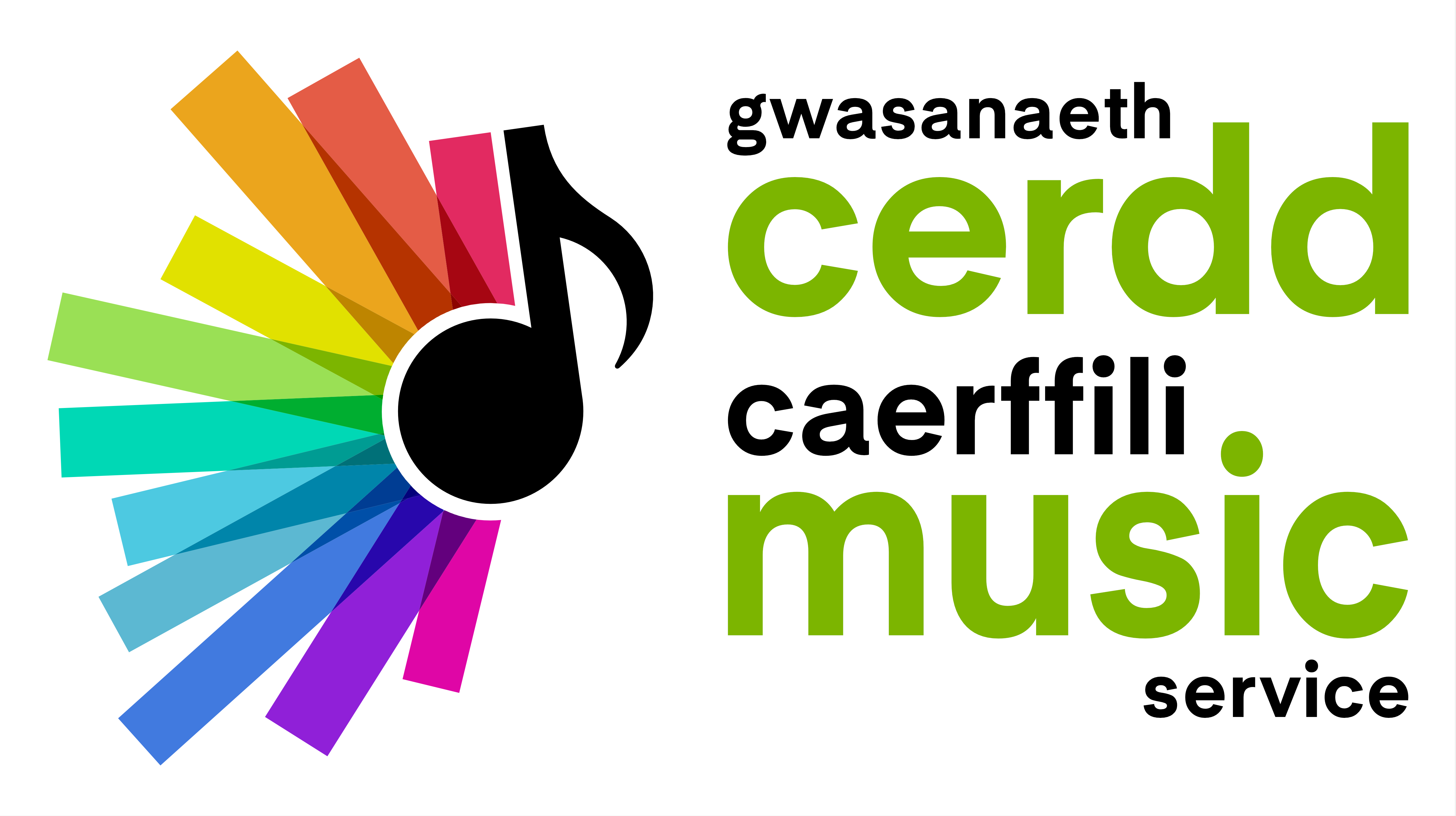 Cerdd Caerffili Music Service logo