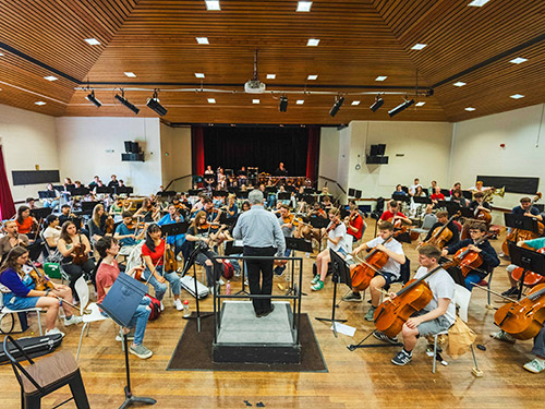 Orchestra in rehearsal